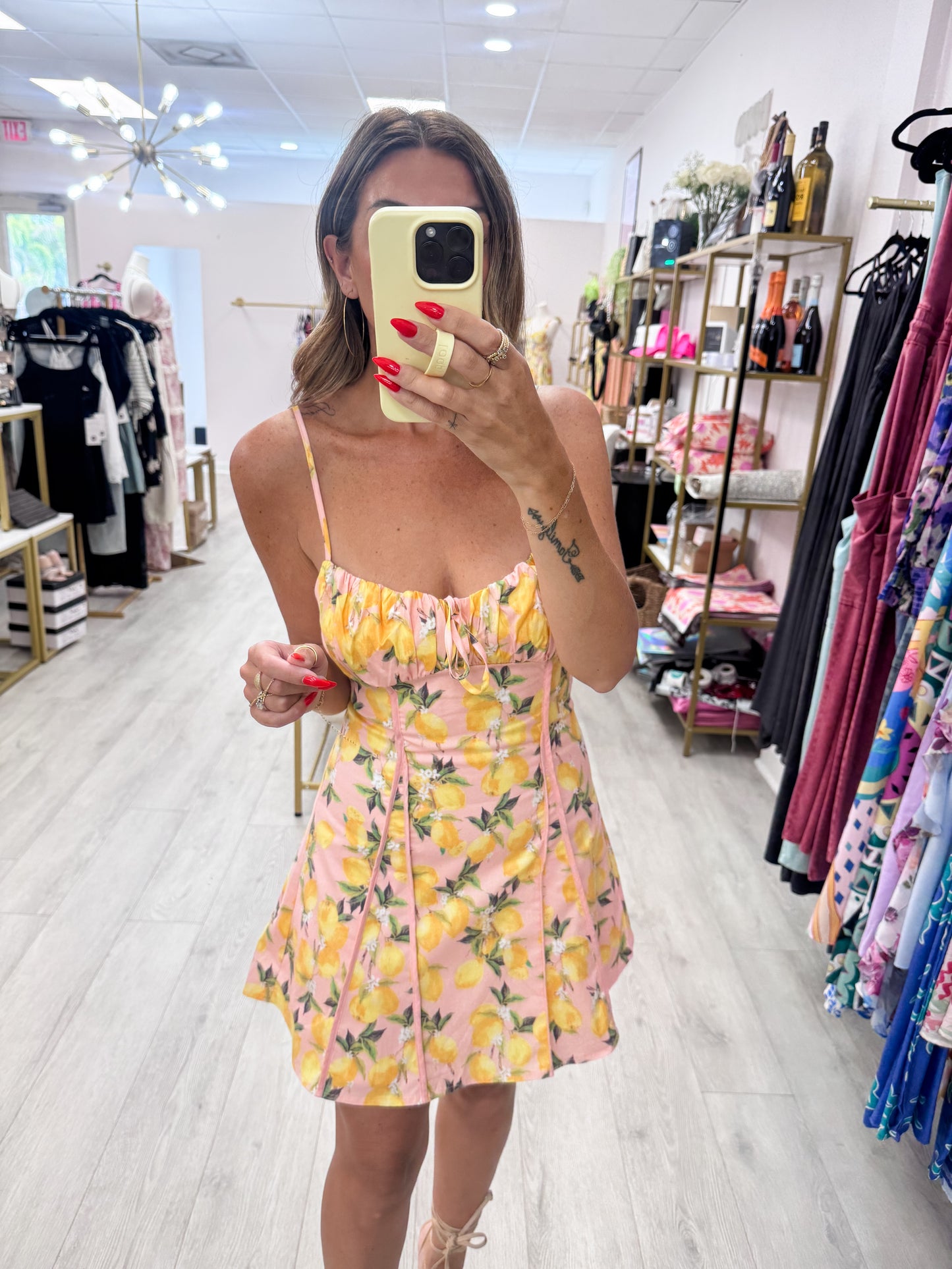 Pink Lemon Fit & Flare Dress