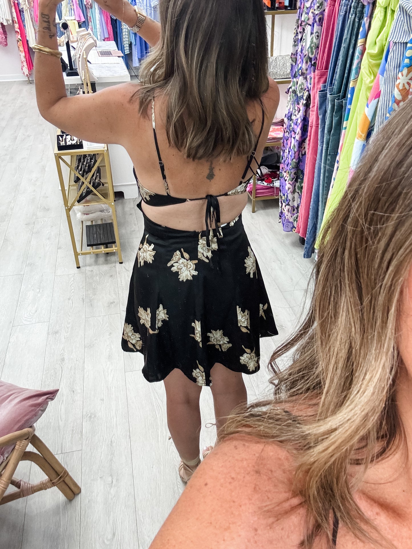 Lace Detailed Swing Dress
