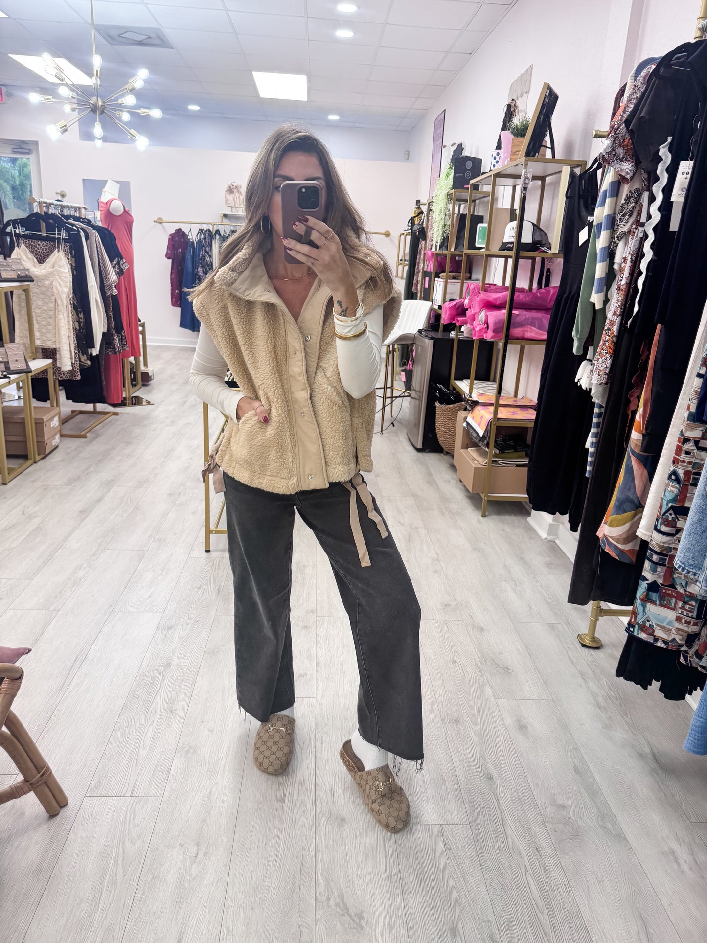 Cozy Sherpa Beige Vest