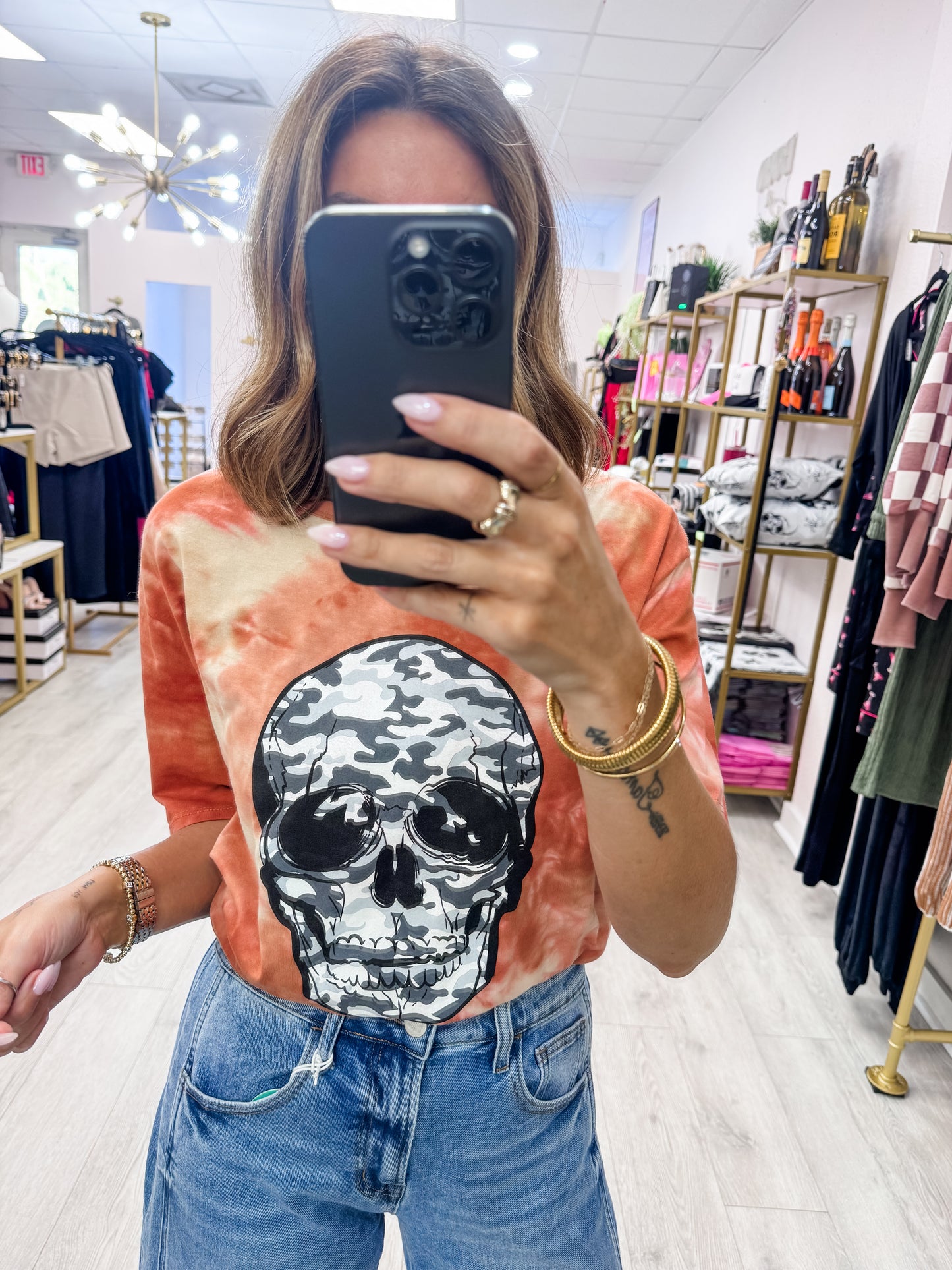 Sunset Mix Skull Tee