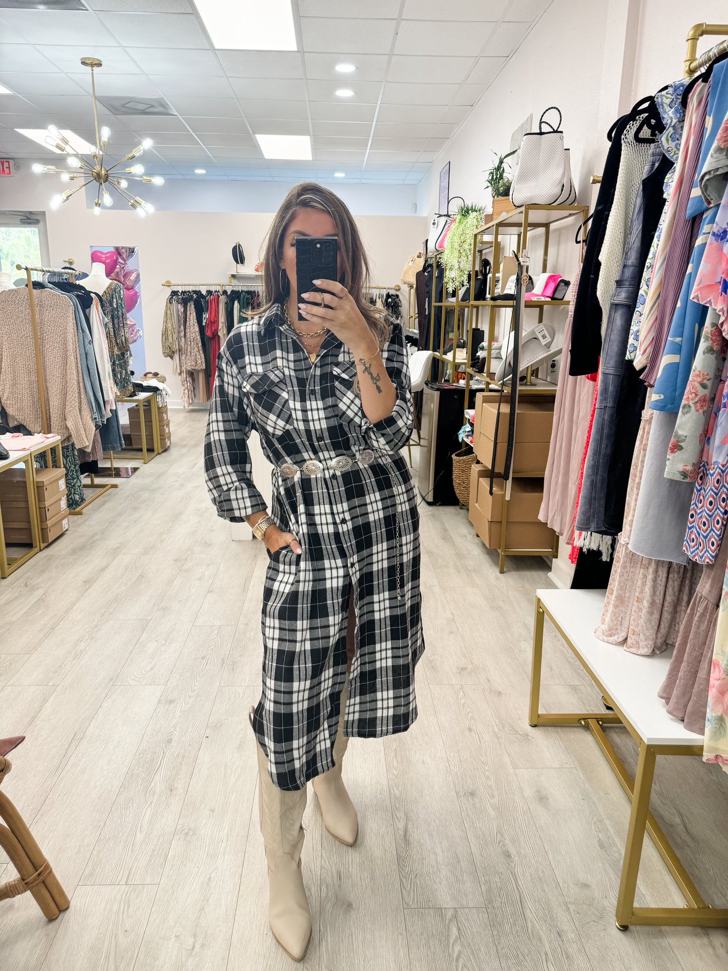 Flannel Longline Shacket