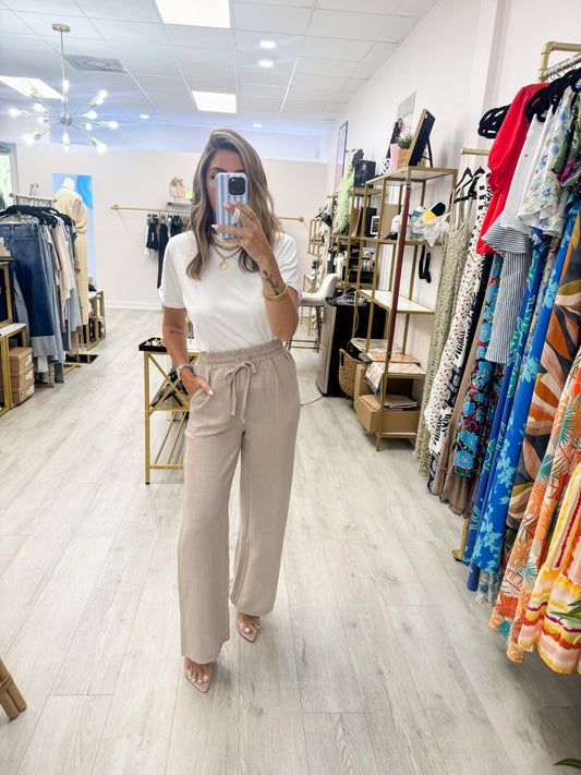 Ash Mocha Crepe Pants