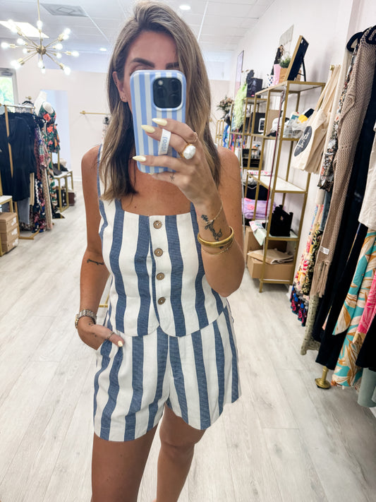 Striped Linen Set
