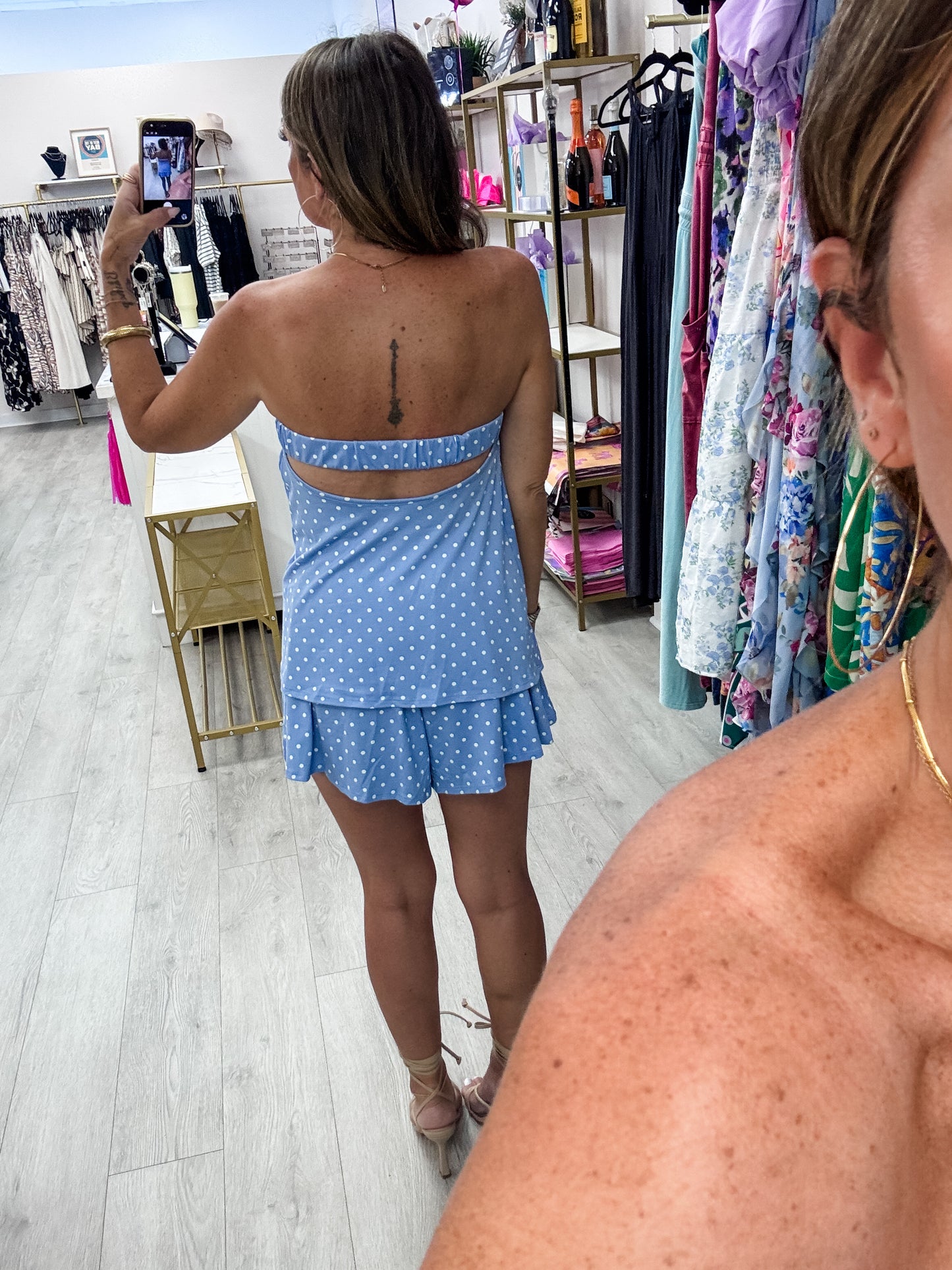 Blue Polka Dot SET