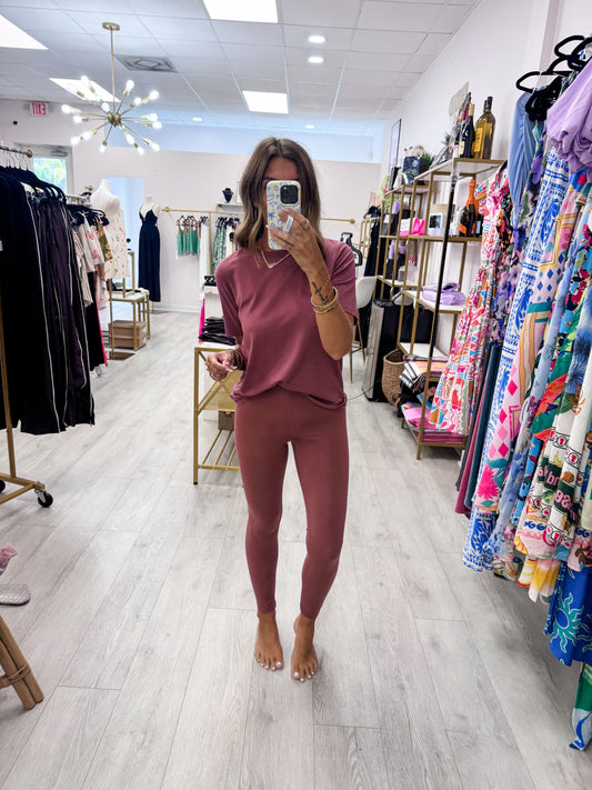 Rosewood Venice Cloud Light Contour High-Waisted Leggings