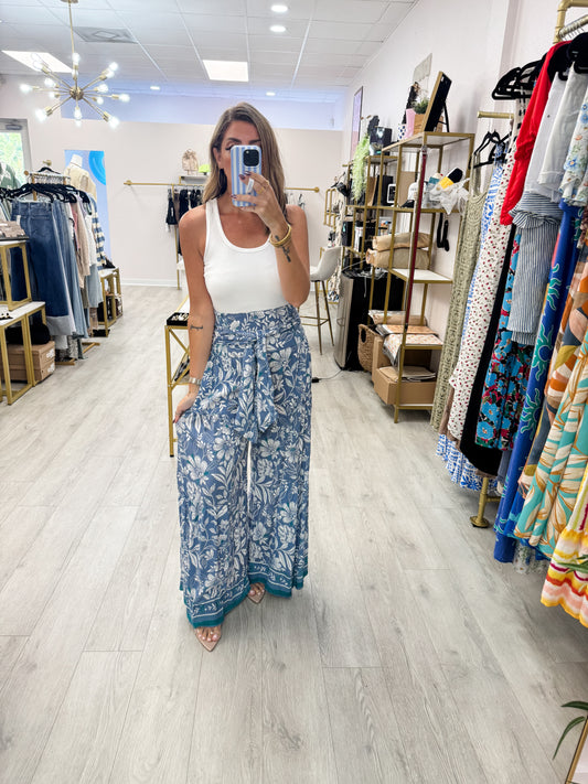 Angie Printed Wide Leg Pants