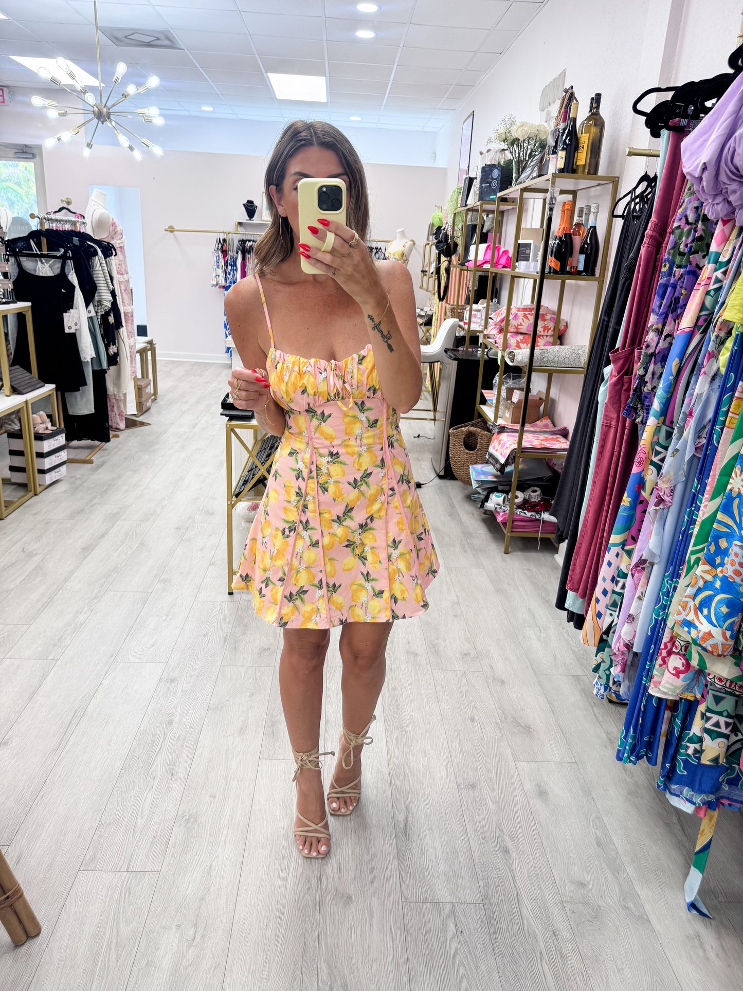 Pink Lemon Fit & Flare Dress