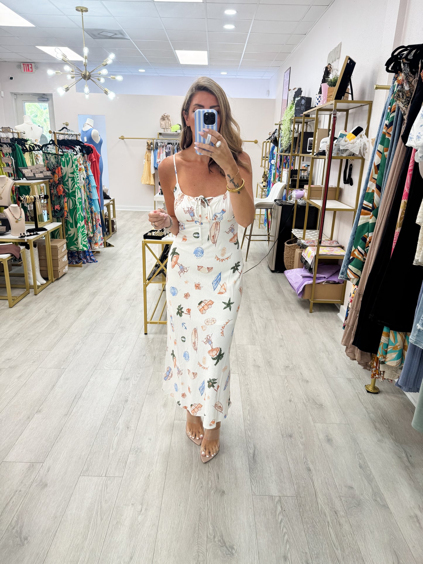 Summer Print Midi Dress