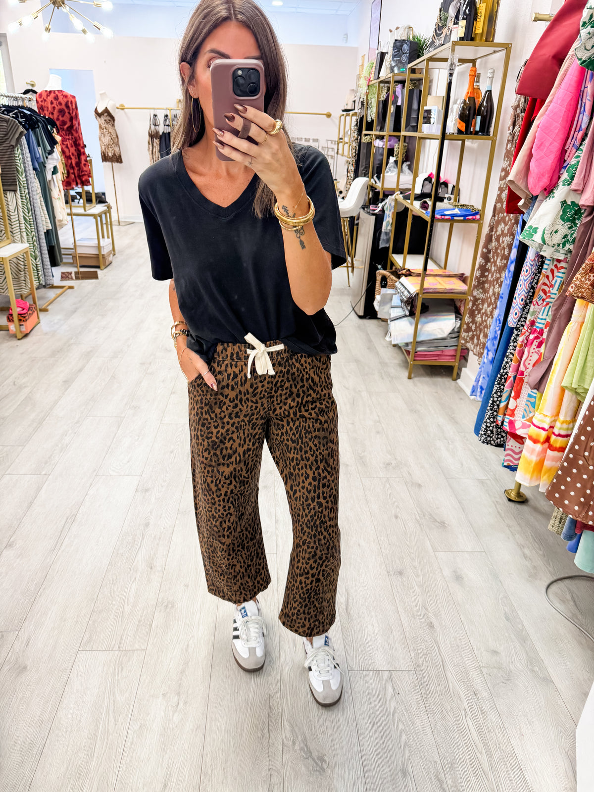 Leopard Lounge Wide-Leg Pants