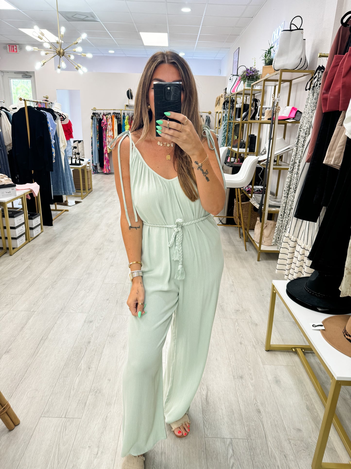 The Sage Tie Waist Jumpsuit