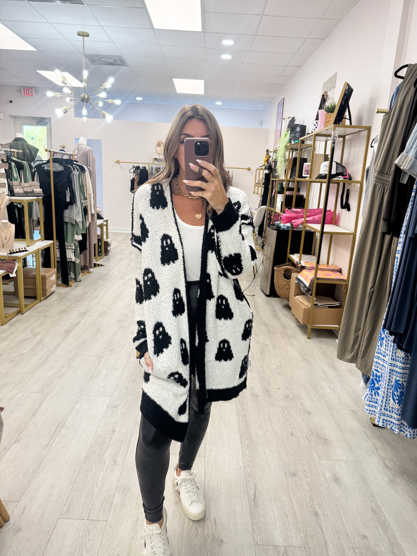Black & White Reversible Ghost Cardigan