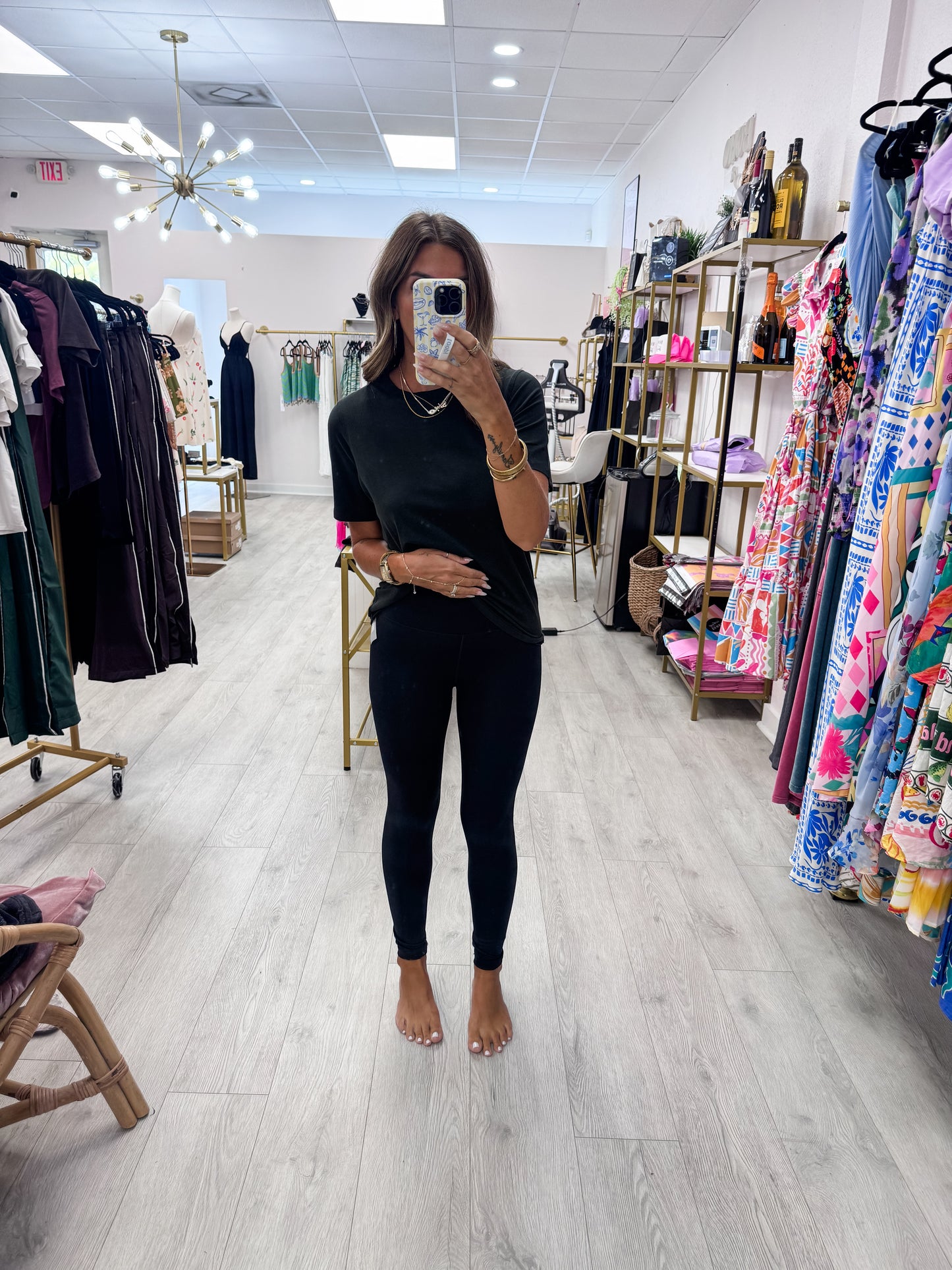 Black Venice Cloud Light Contour High-Waisted Leggings