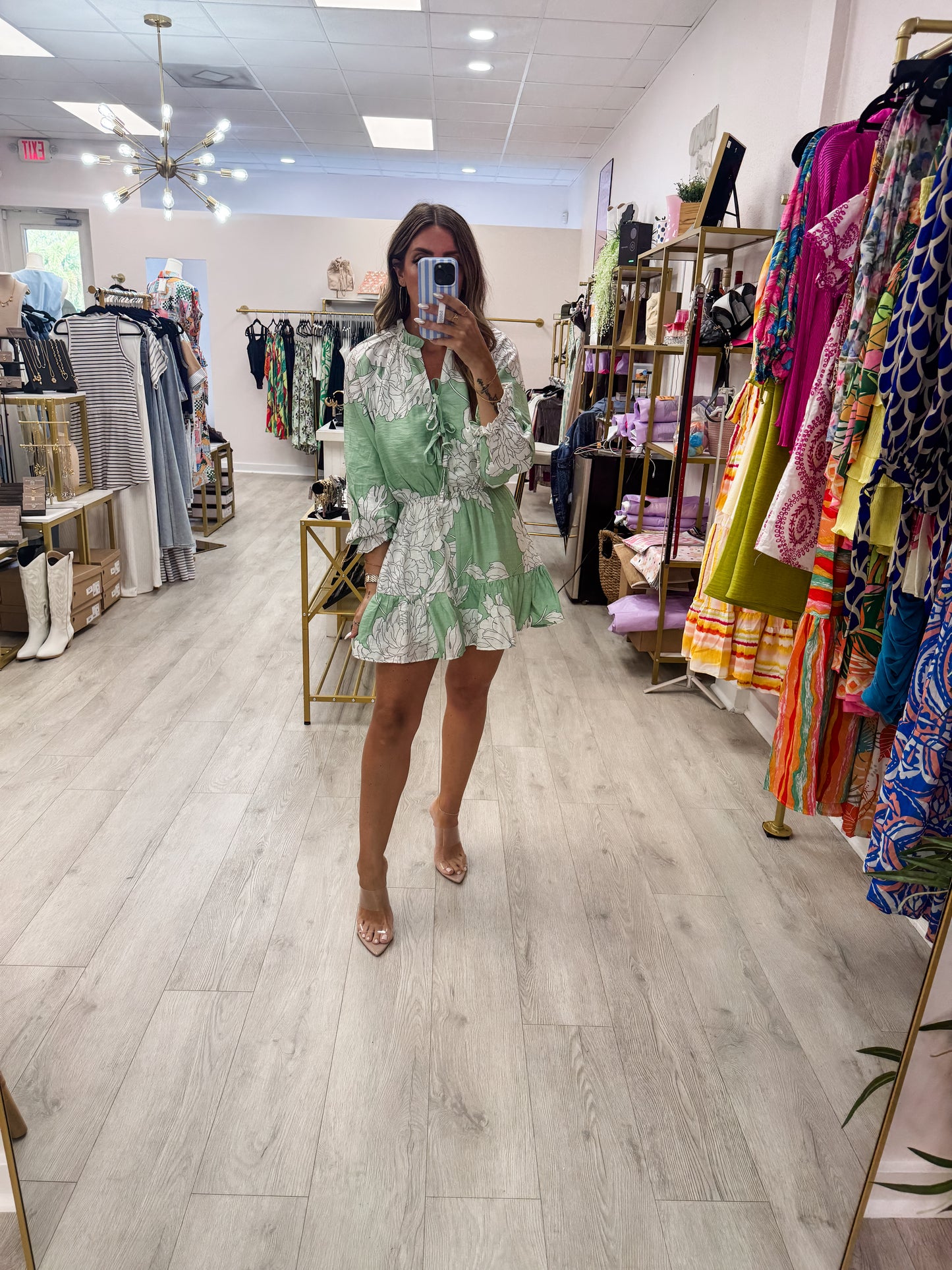 Mint Floral Romper