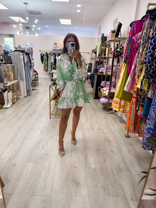Mint Floral Romper