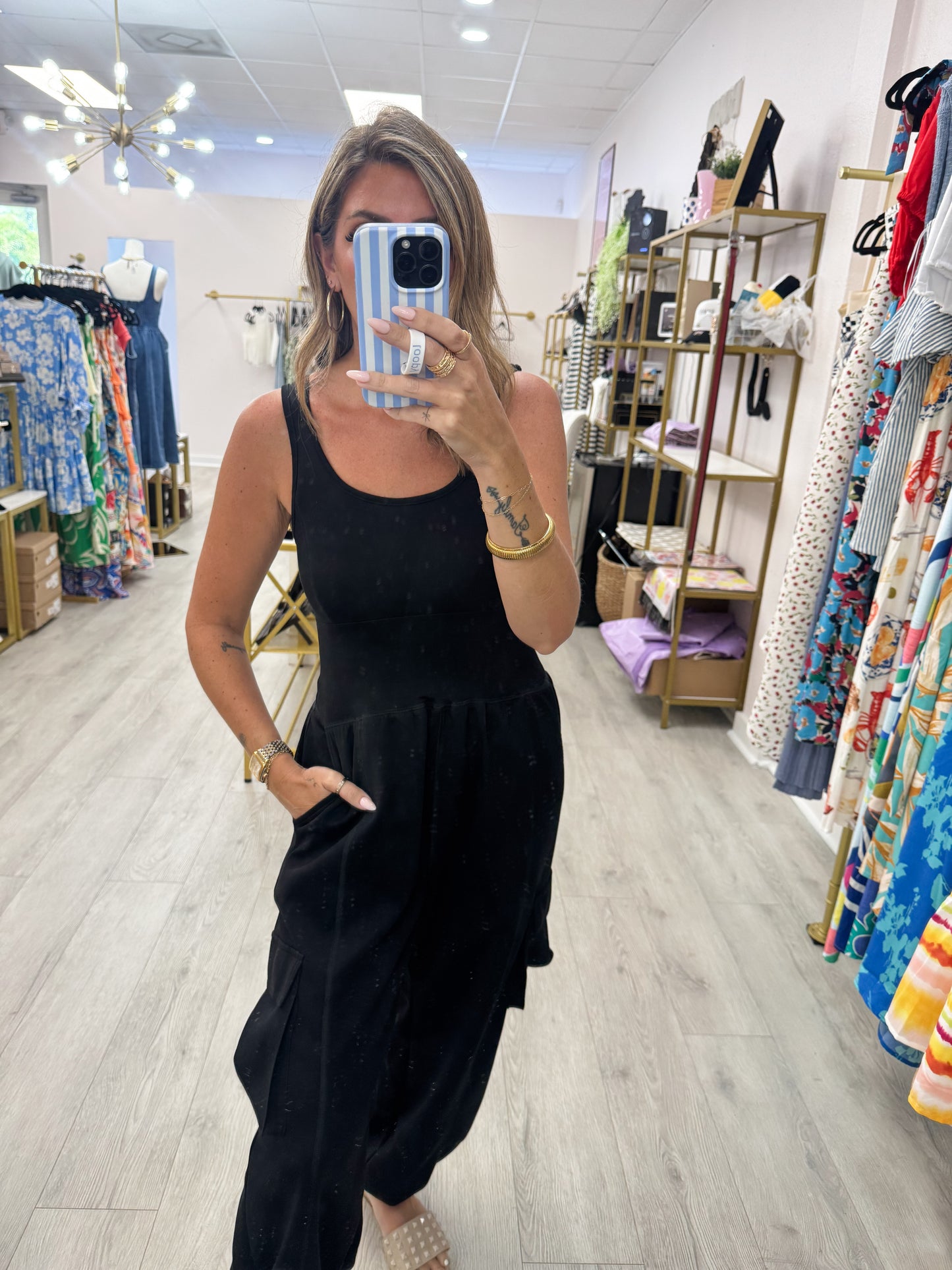 Black All Set Jumpsuit