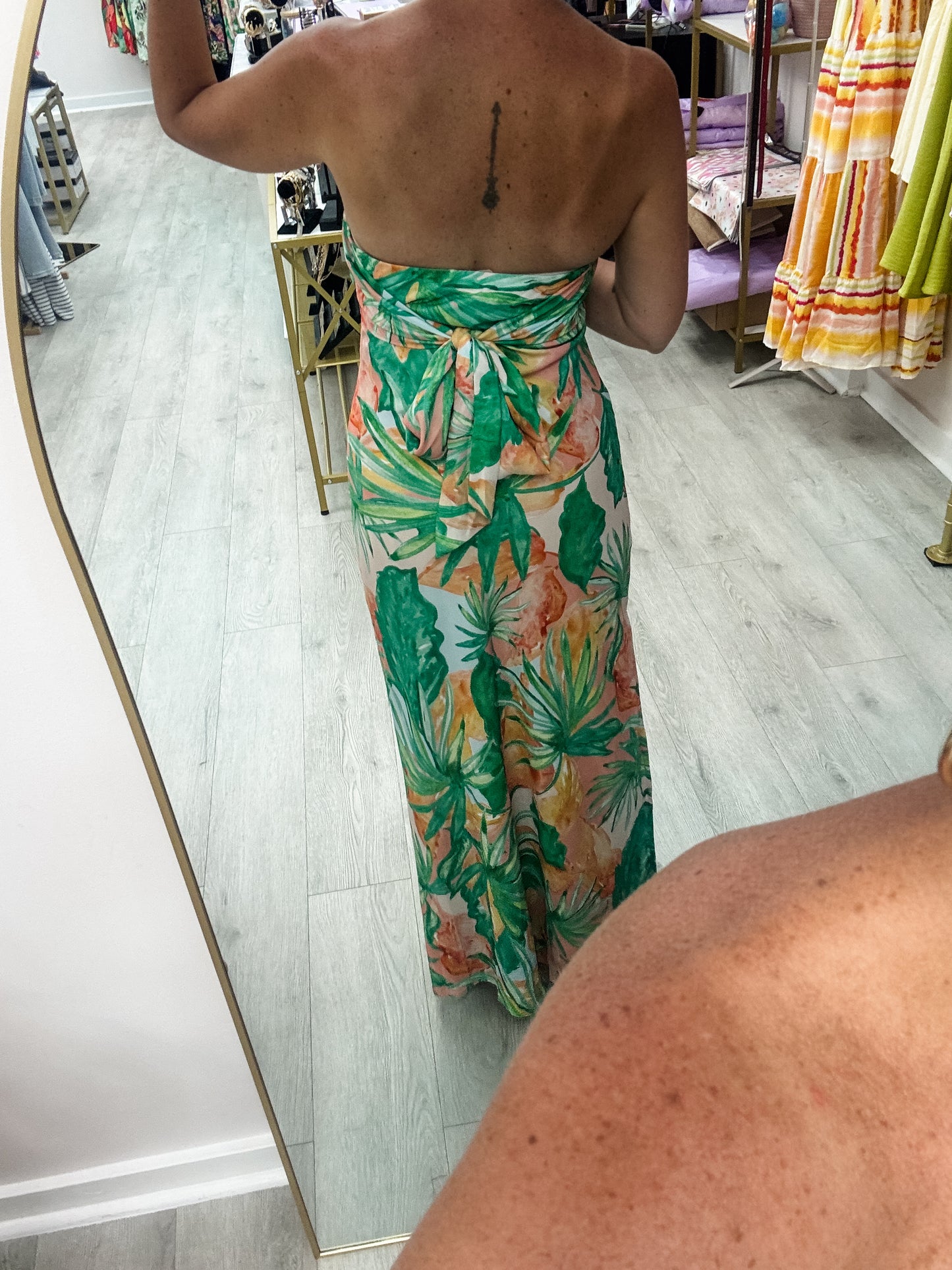 In the Clear Tropical Maxi Dress