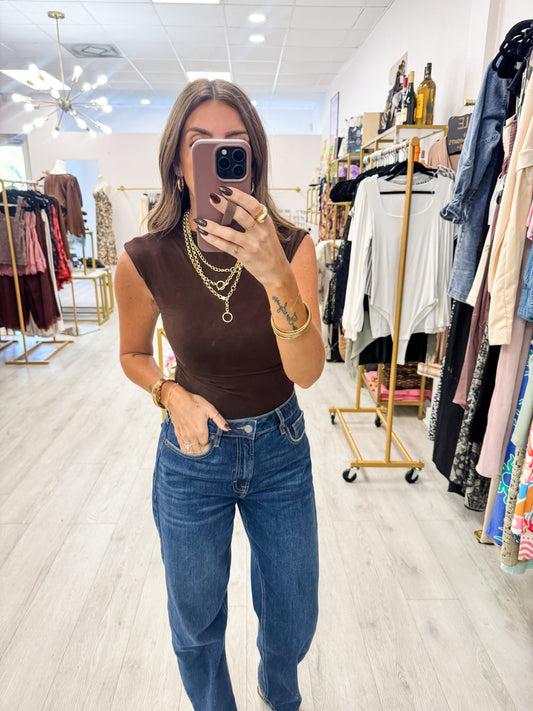 Funnel Neck Ruched Top
