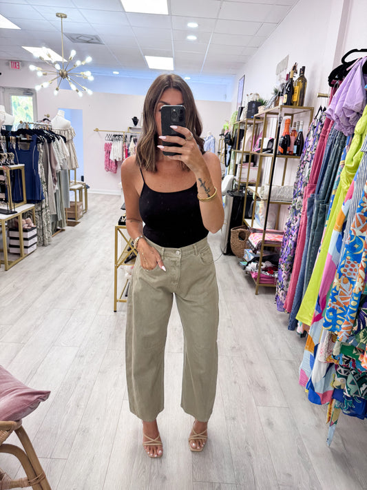 Stone High Waisted Denim