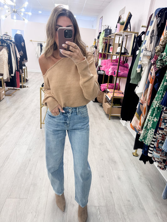 Vervet Light Wash High Rise Stretch Barrel Denim