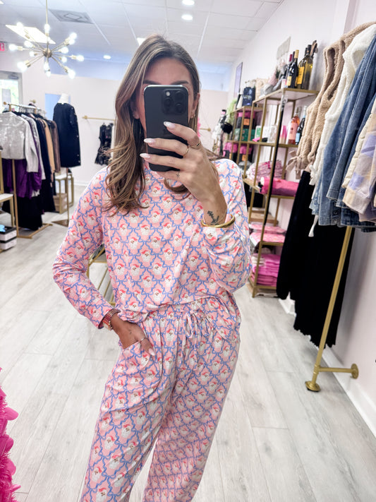 Santa Baby & Bows Pajama Set