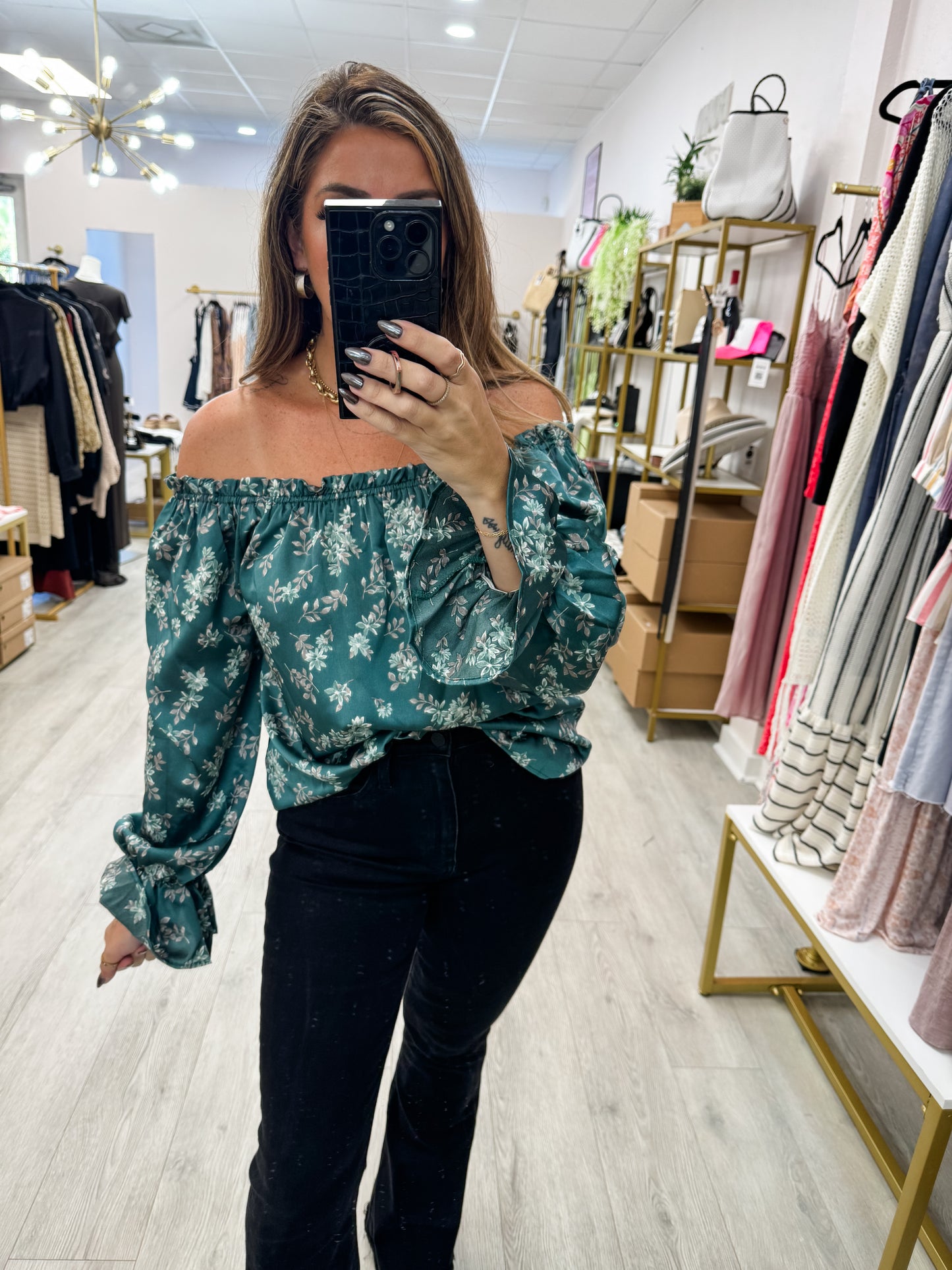 Floral Satin Top