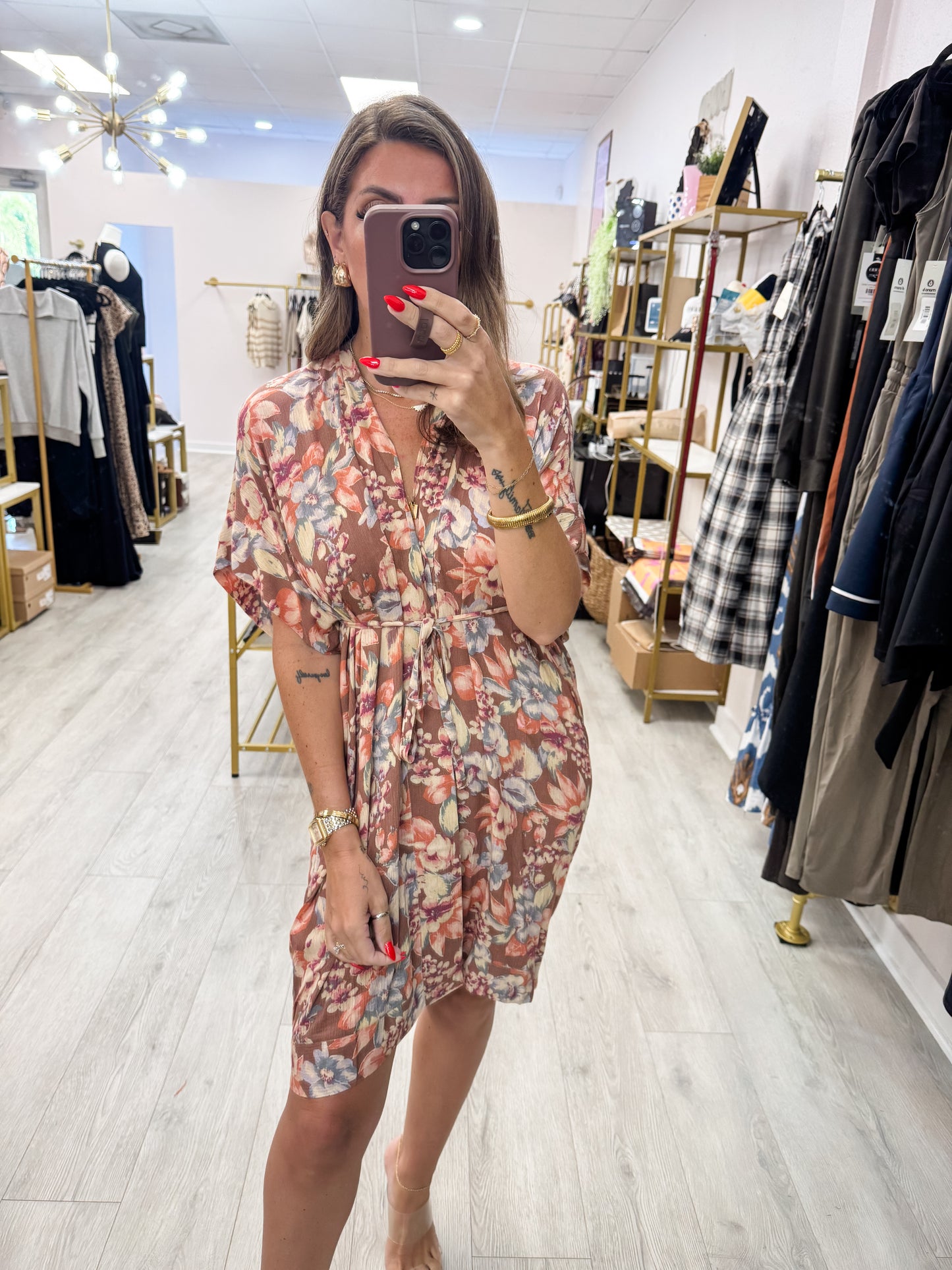 Botanical Kimono Dress