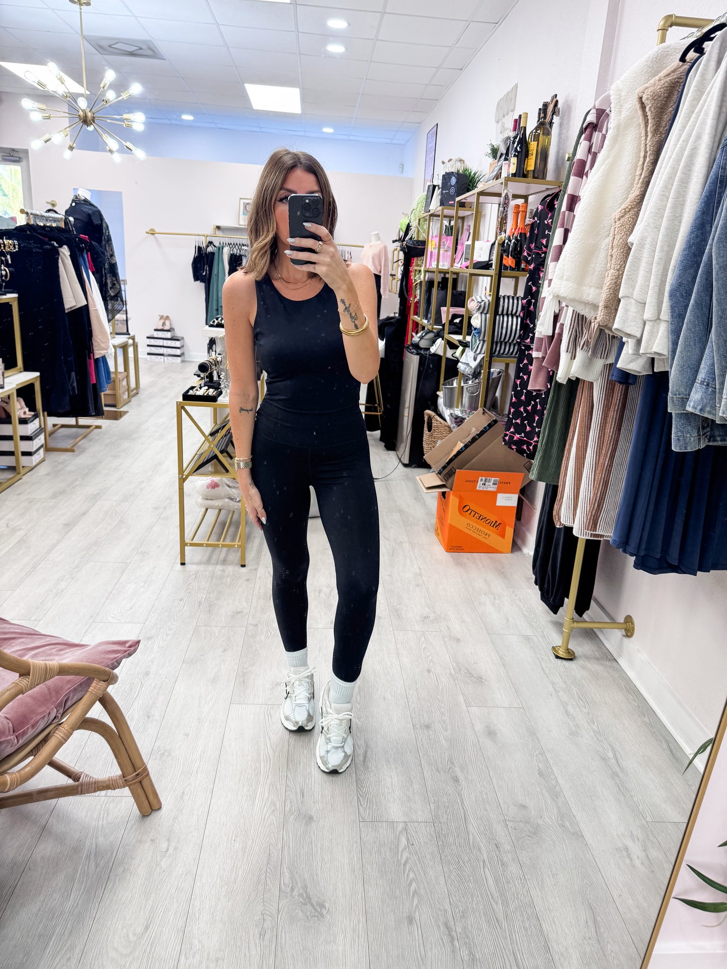 Black Venice Cloud Light Contour High-Waisted Leggings