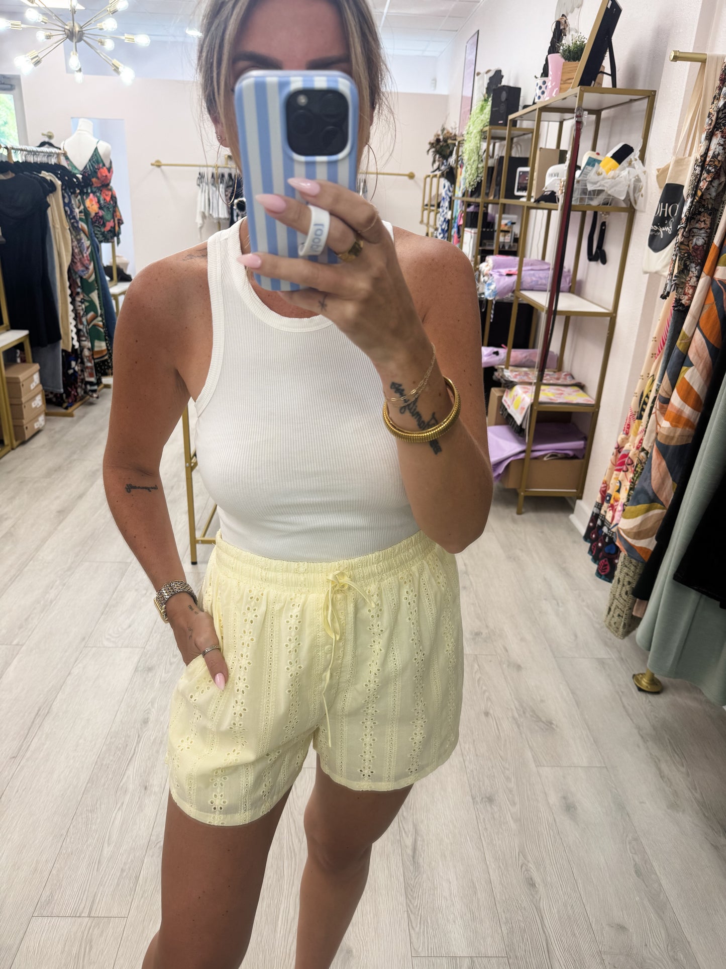 Butter Eyelet Shorts