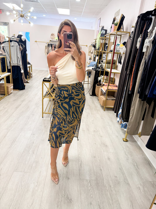 Vibe With Me Ruched Skirt