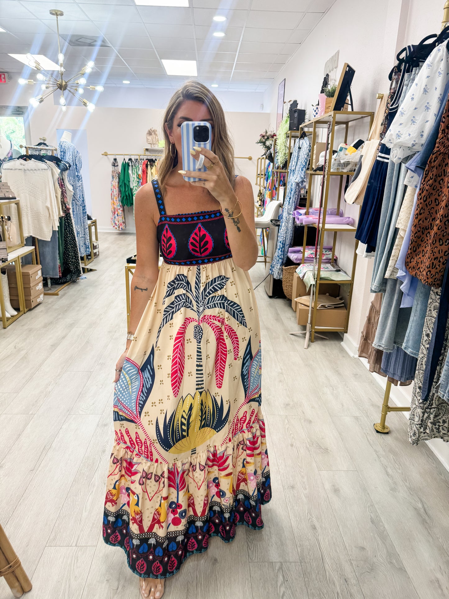 St. Armands Palm Maxi Dress