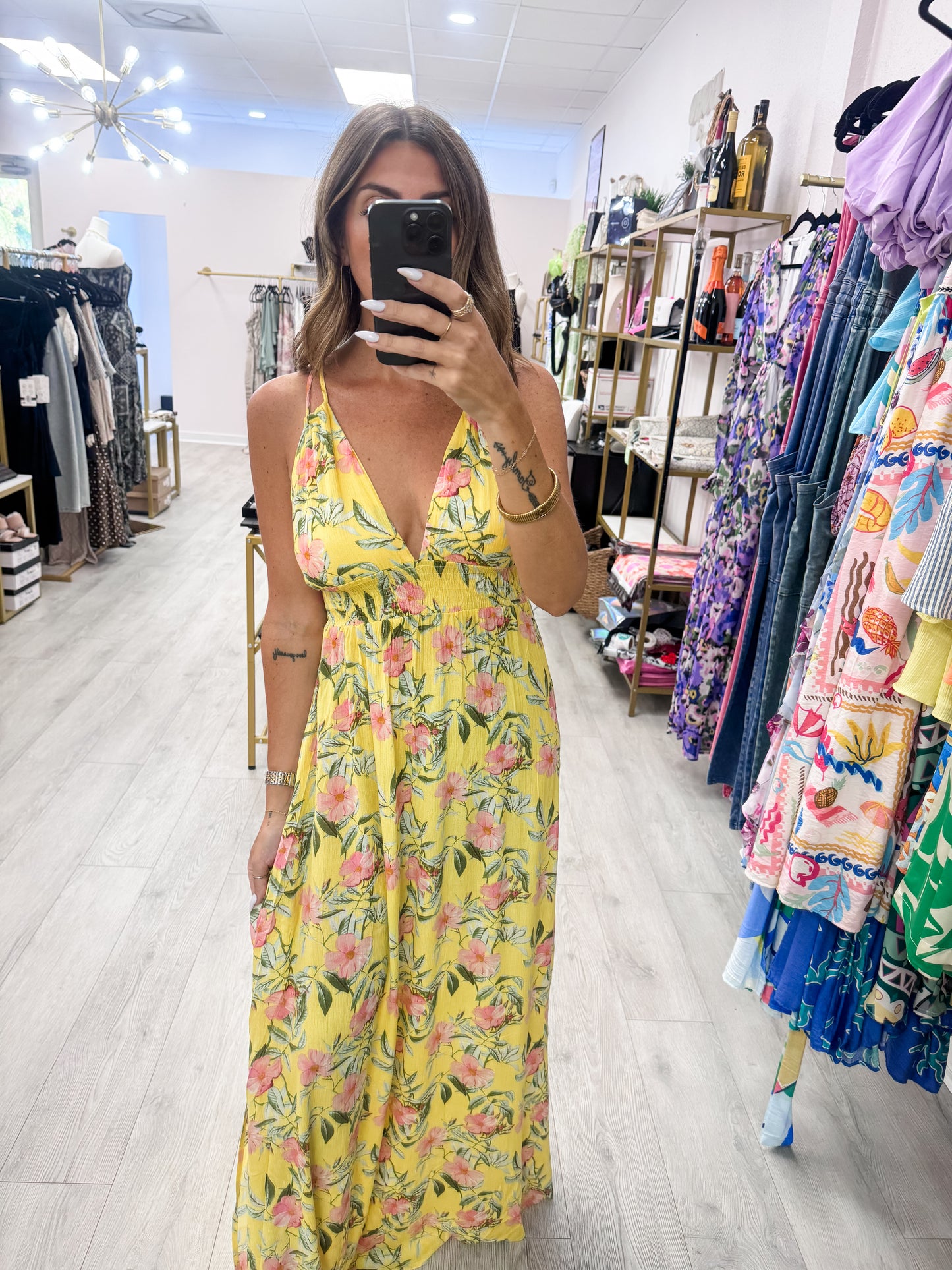 Resort Vacation Floral Maxi Dress