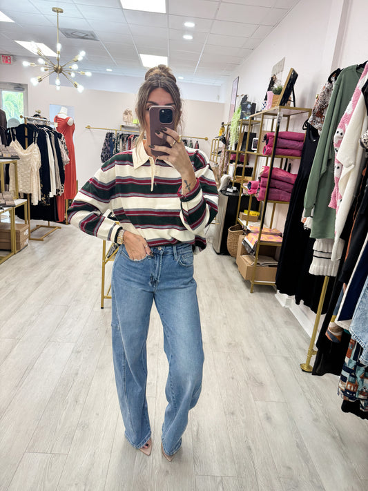 Mountain Peak Striped Top