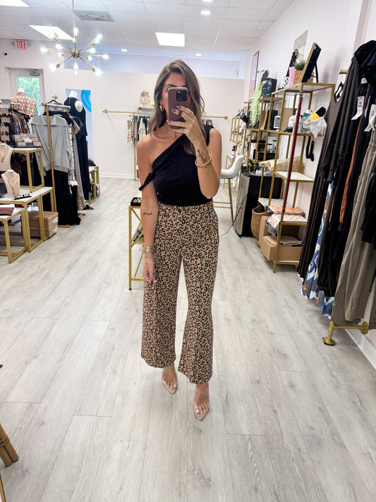 Leopard Wide Leg Pants