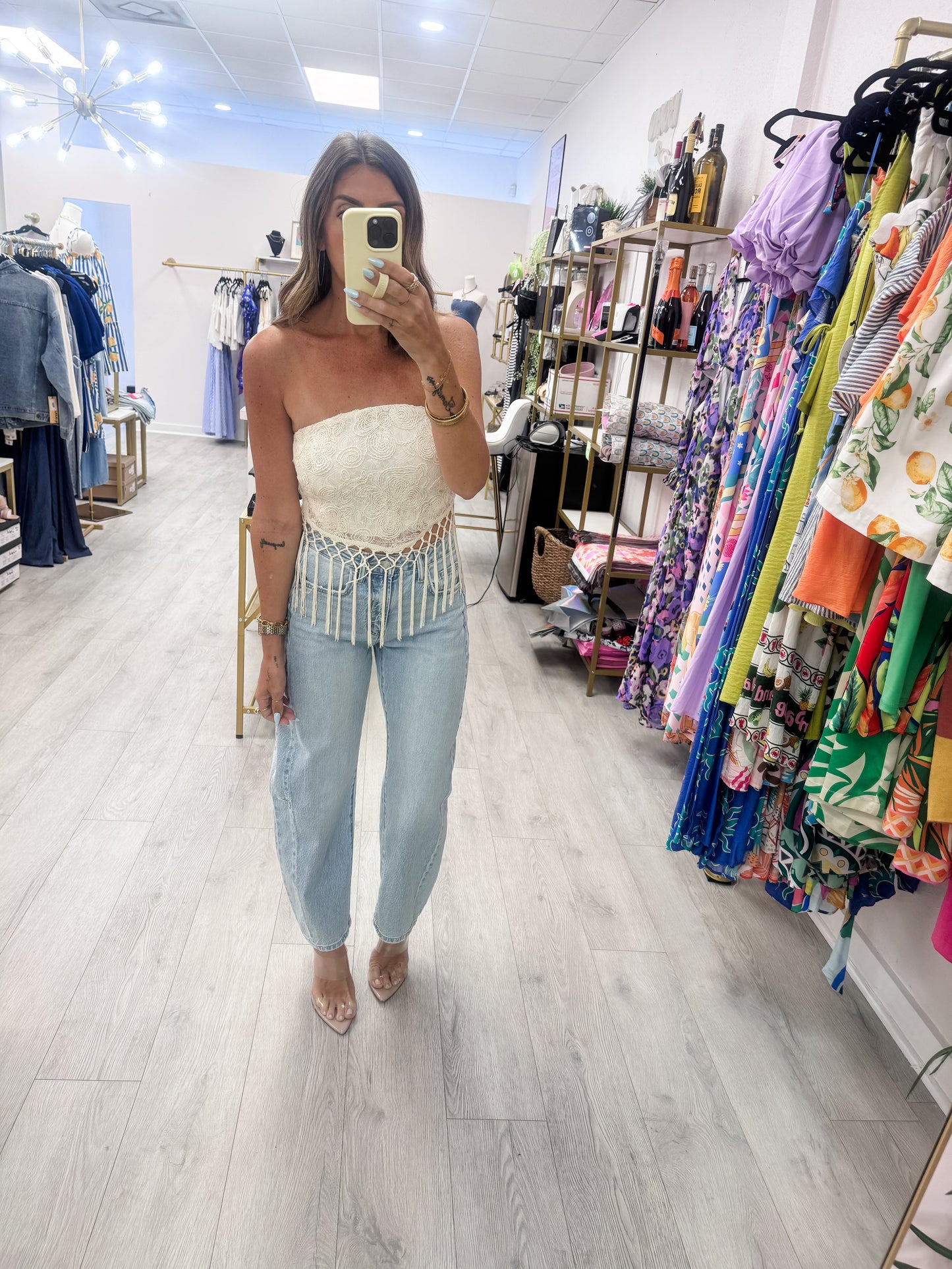 Fringe Tie-Back Top