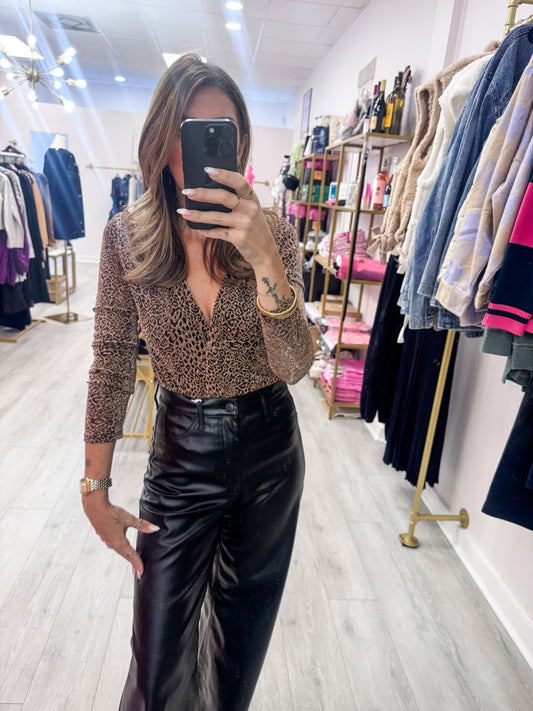 Leopard Lurex Bodysuit