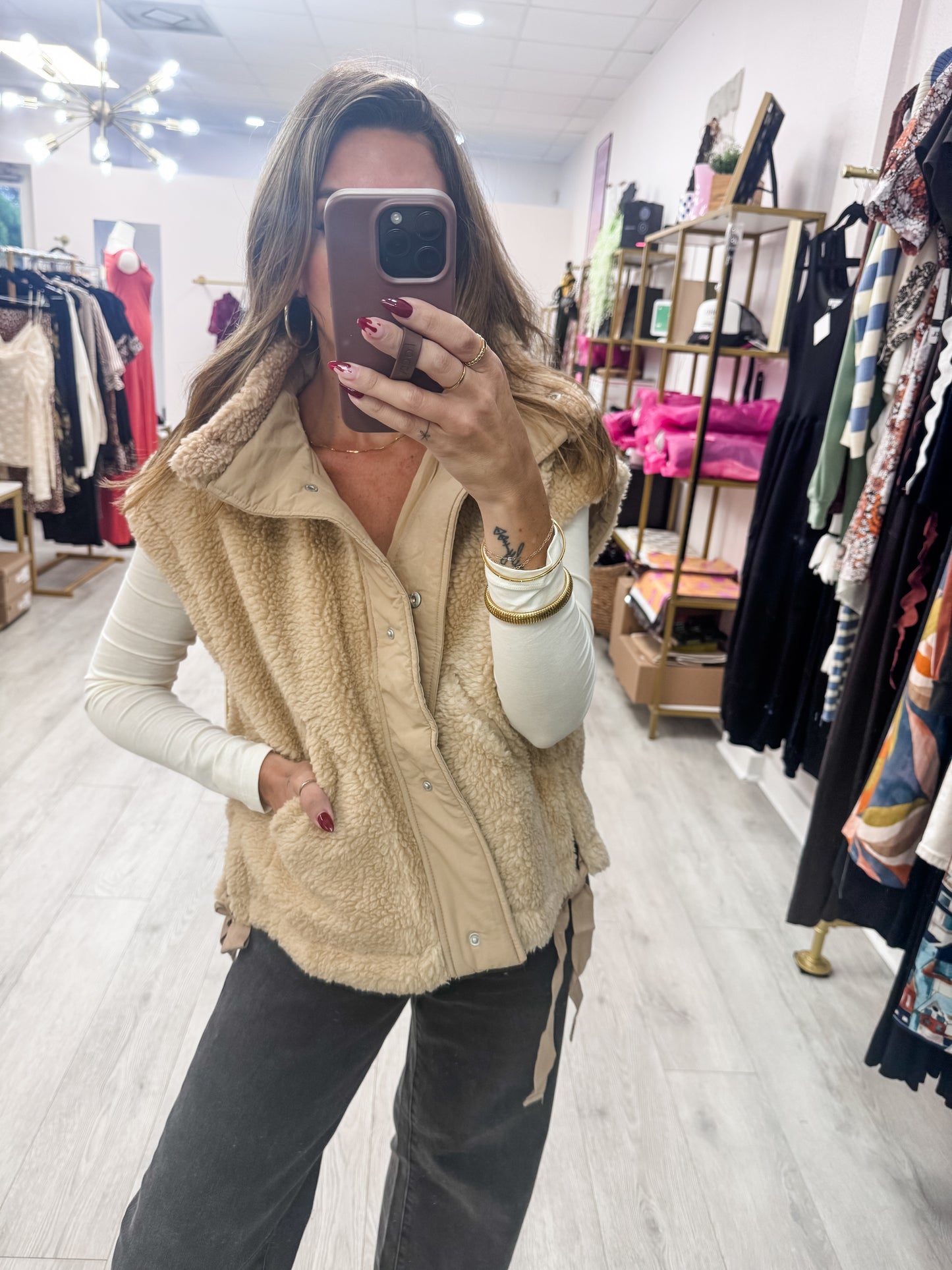 Cozy Sherpa Beige Vest