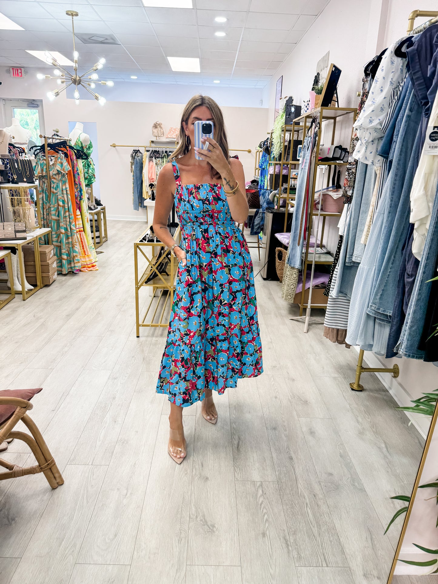 To The Sky Fit & Flare Dress