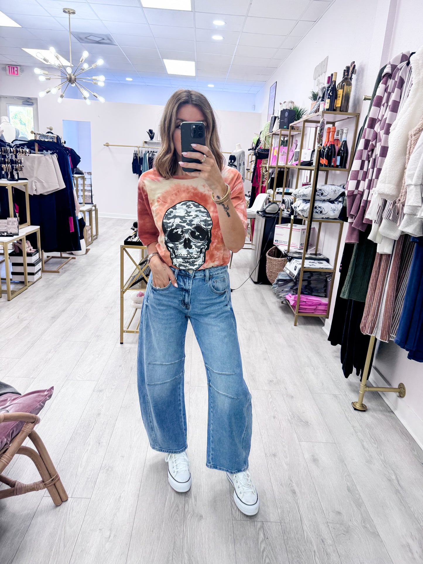 Sunset Mix Skull Tee