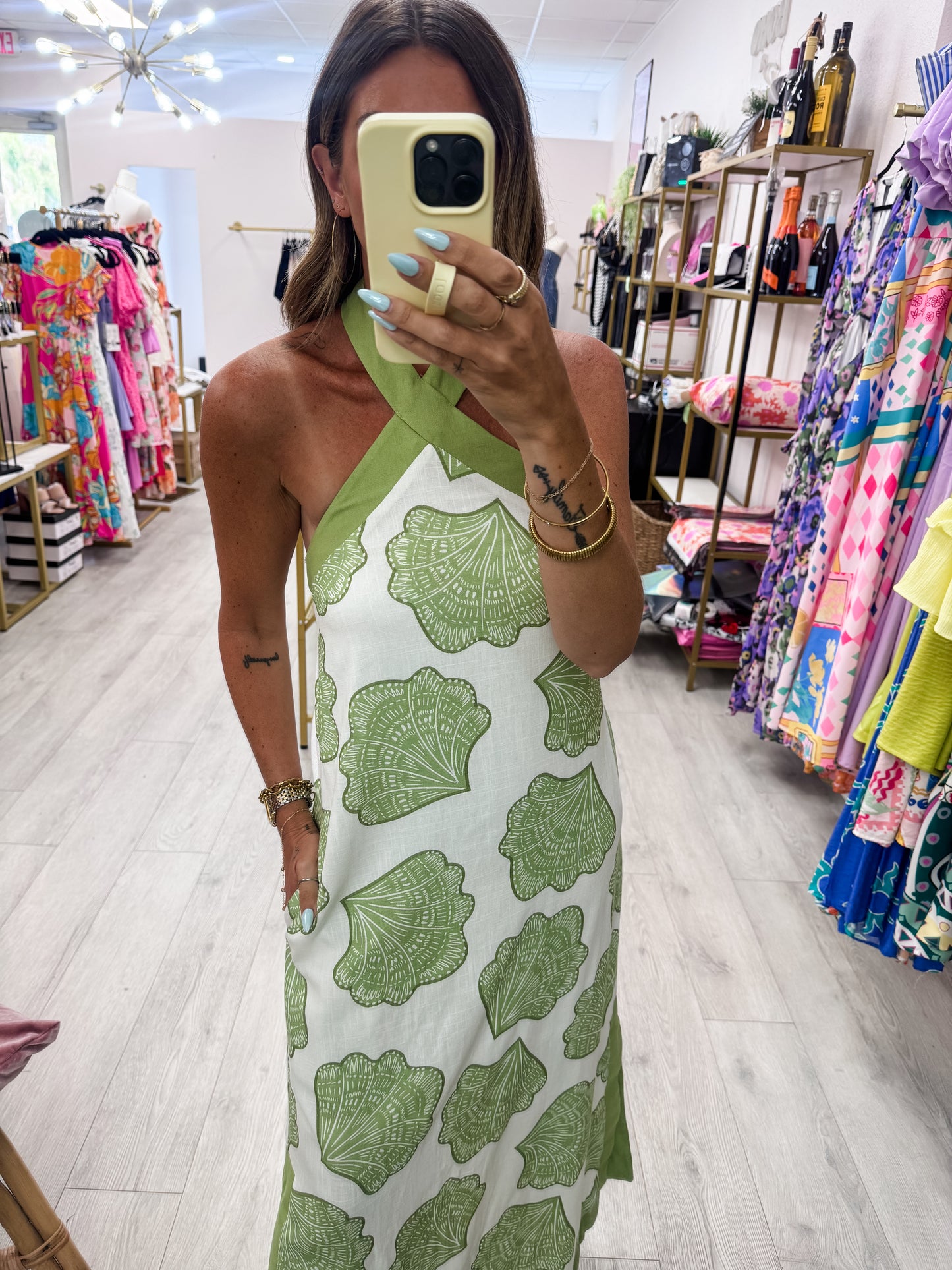 Matcha Shell Maxi Dress