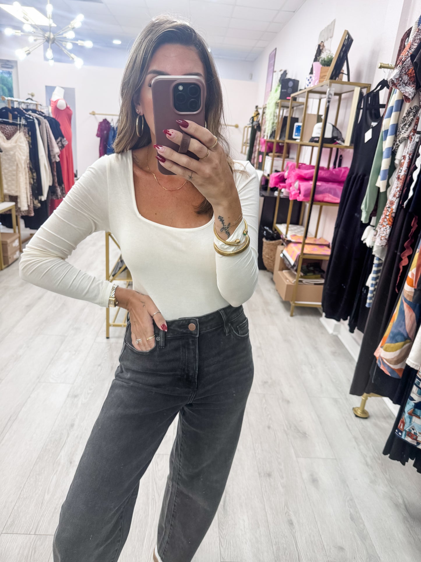 Basic Cream Long Sleeve Bodysuit