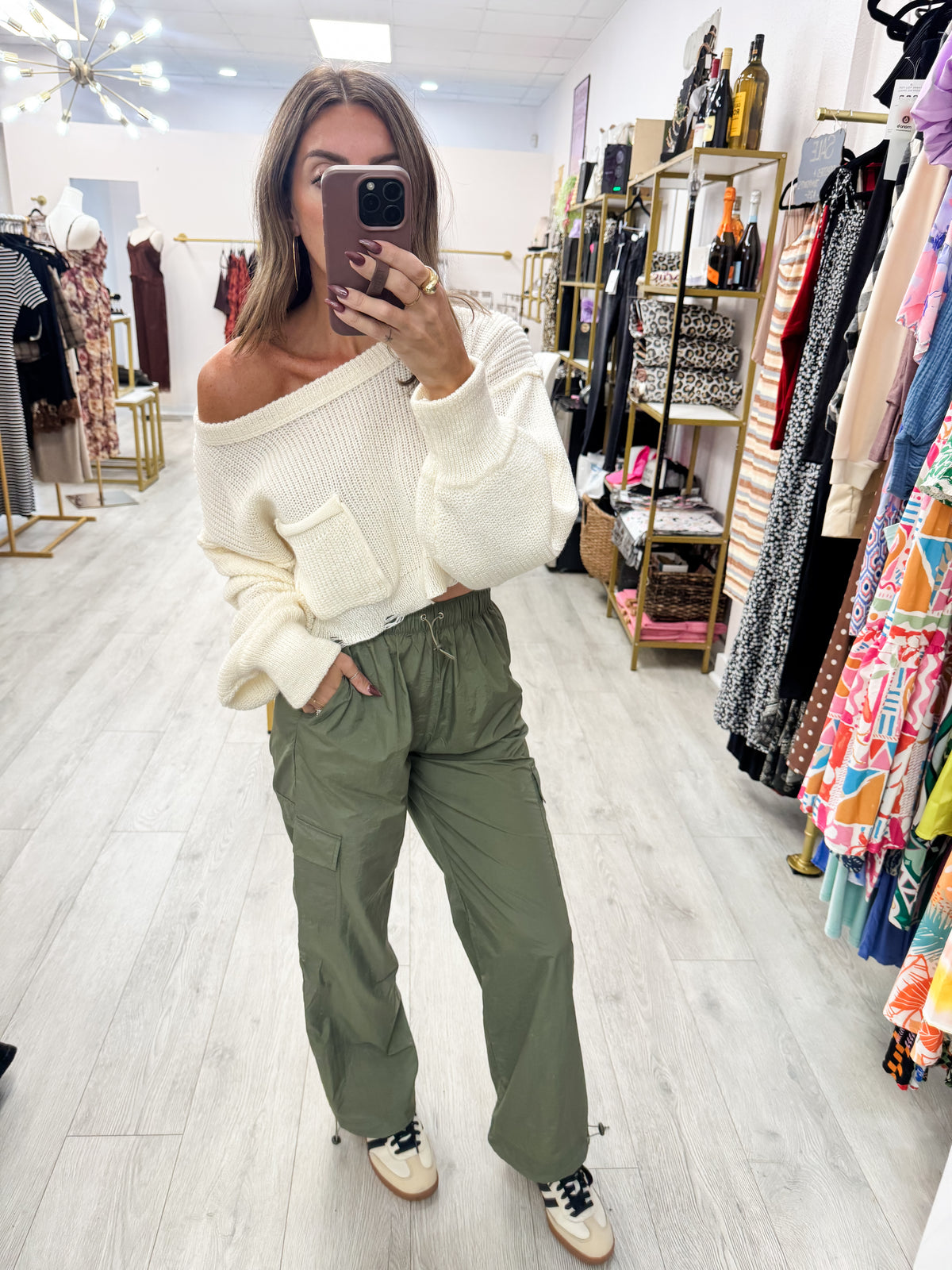 Ivory Distressed Sweater