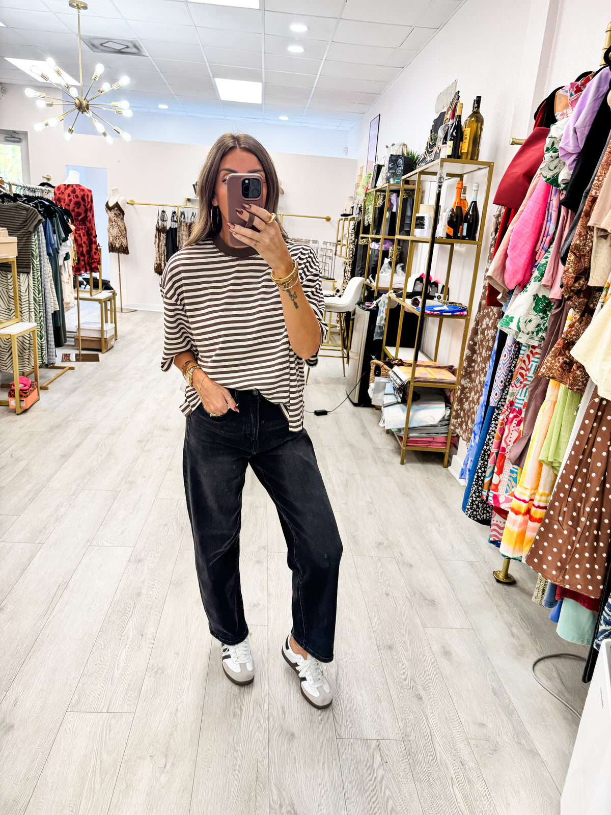 Coffee Bean Latitude Striped Tee