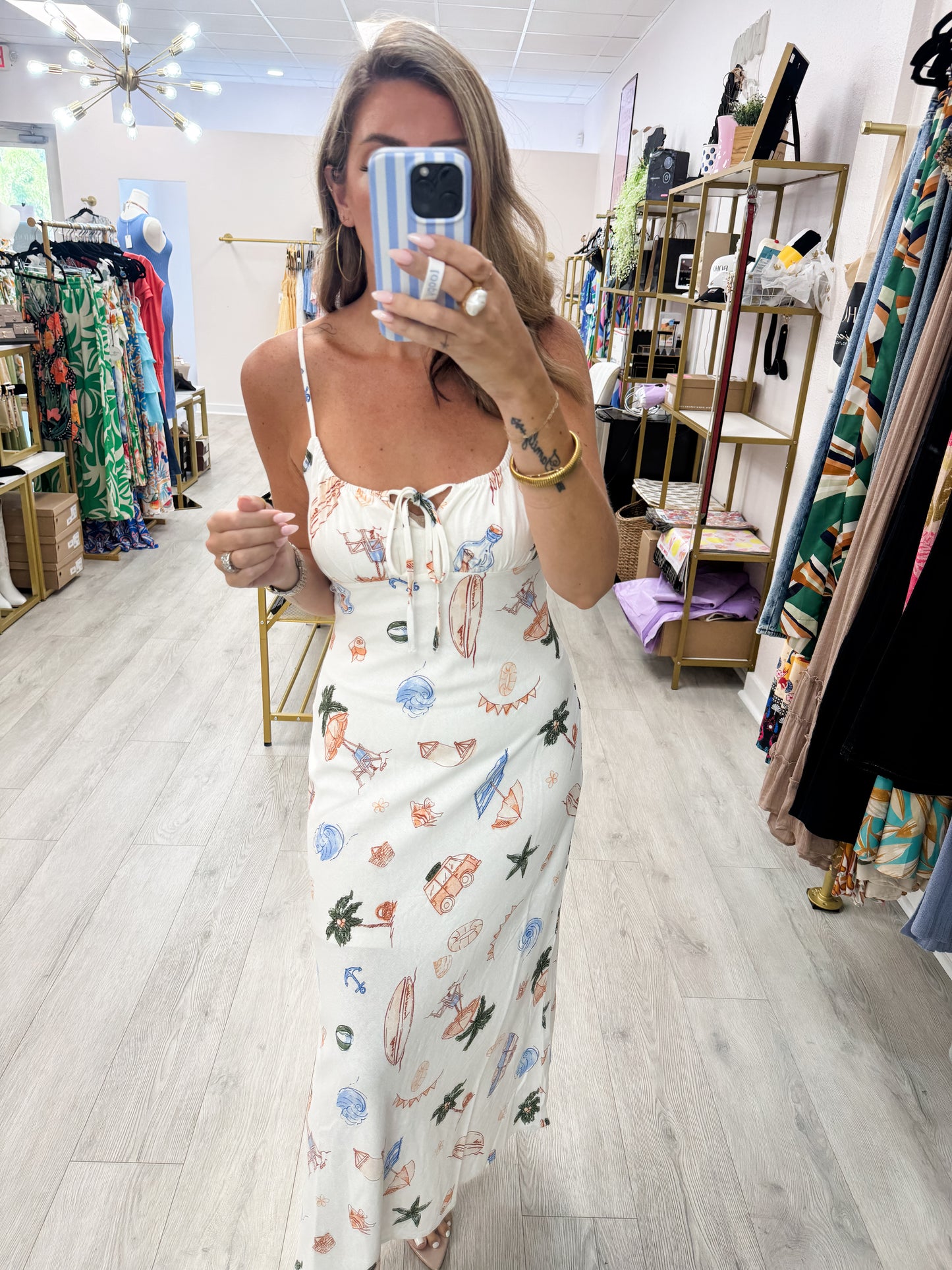 Summer Print Midi Dress
