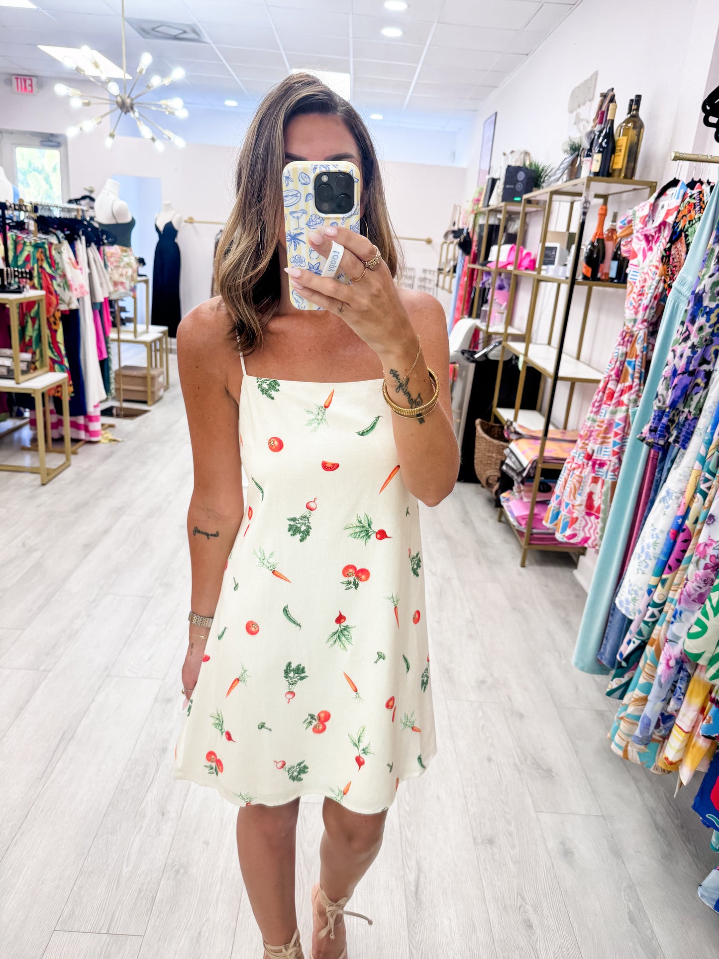 Garden Print Mini Dress