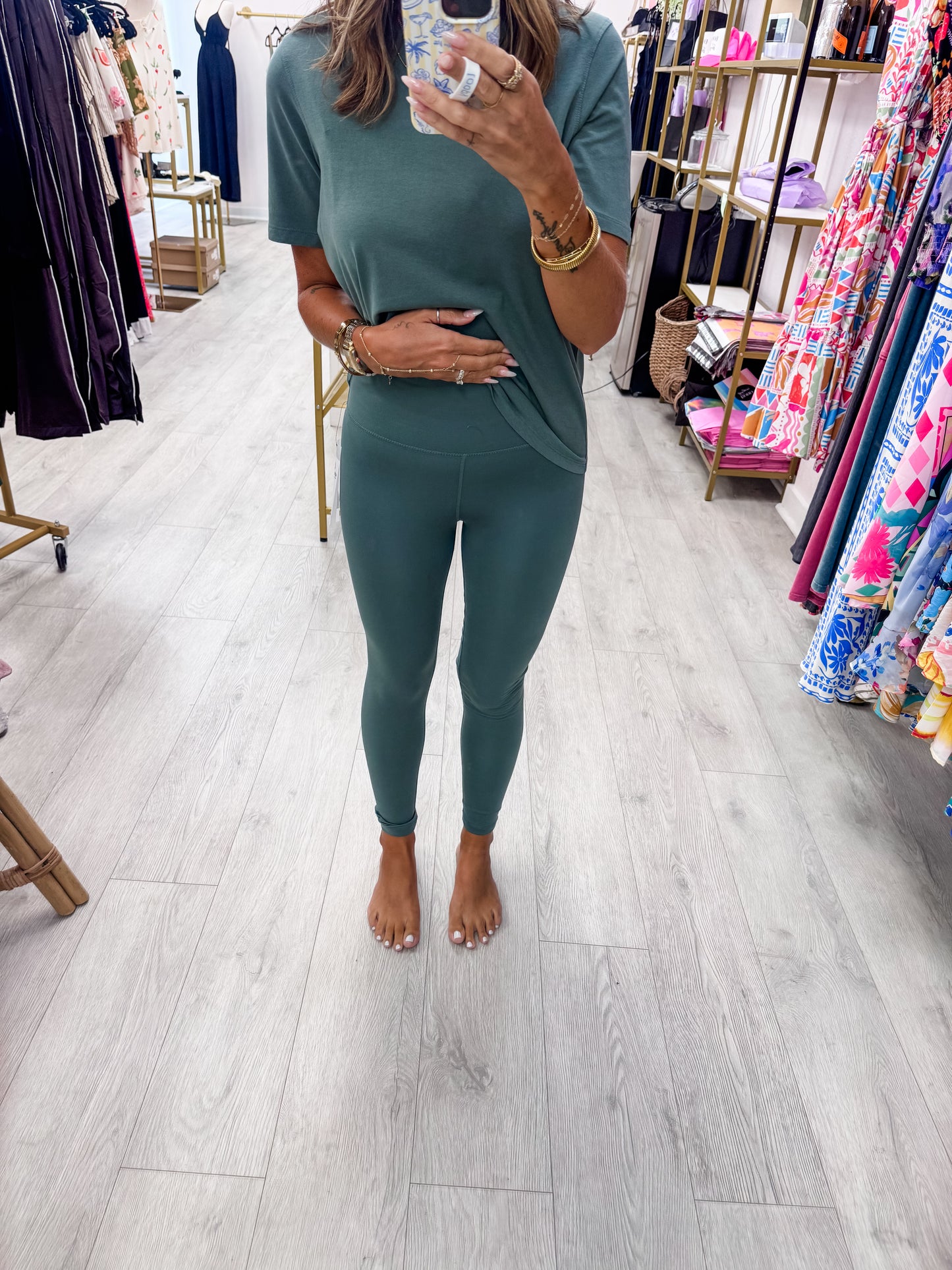 Eucalyptus Venice Cloud Light Contour High-Waisted Leggings