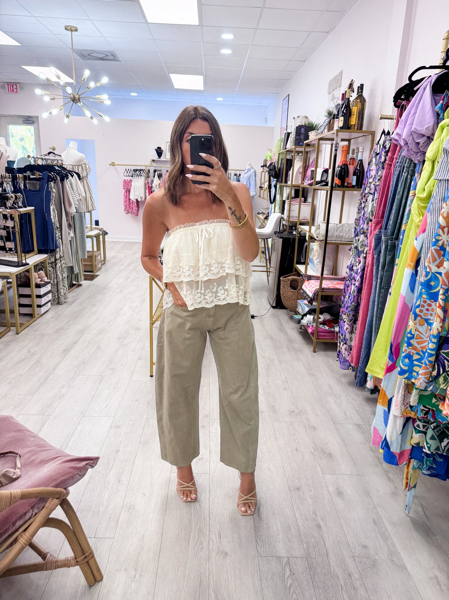 Vanilla Tiered Lace Top