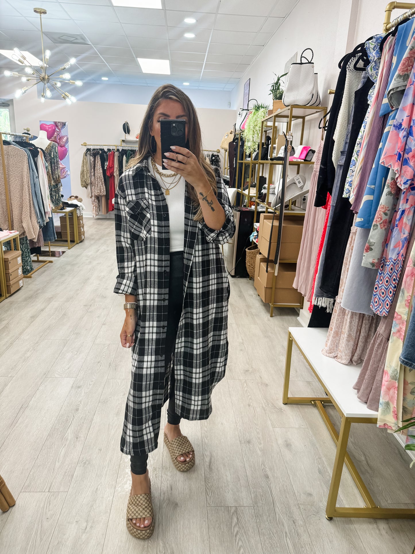 Flannel Longline Shacket