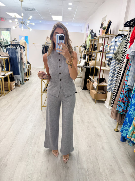 Gray Vest Set