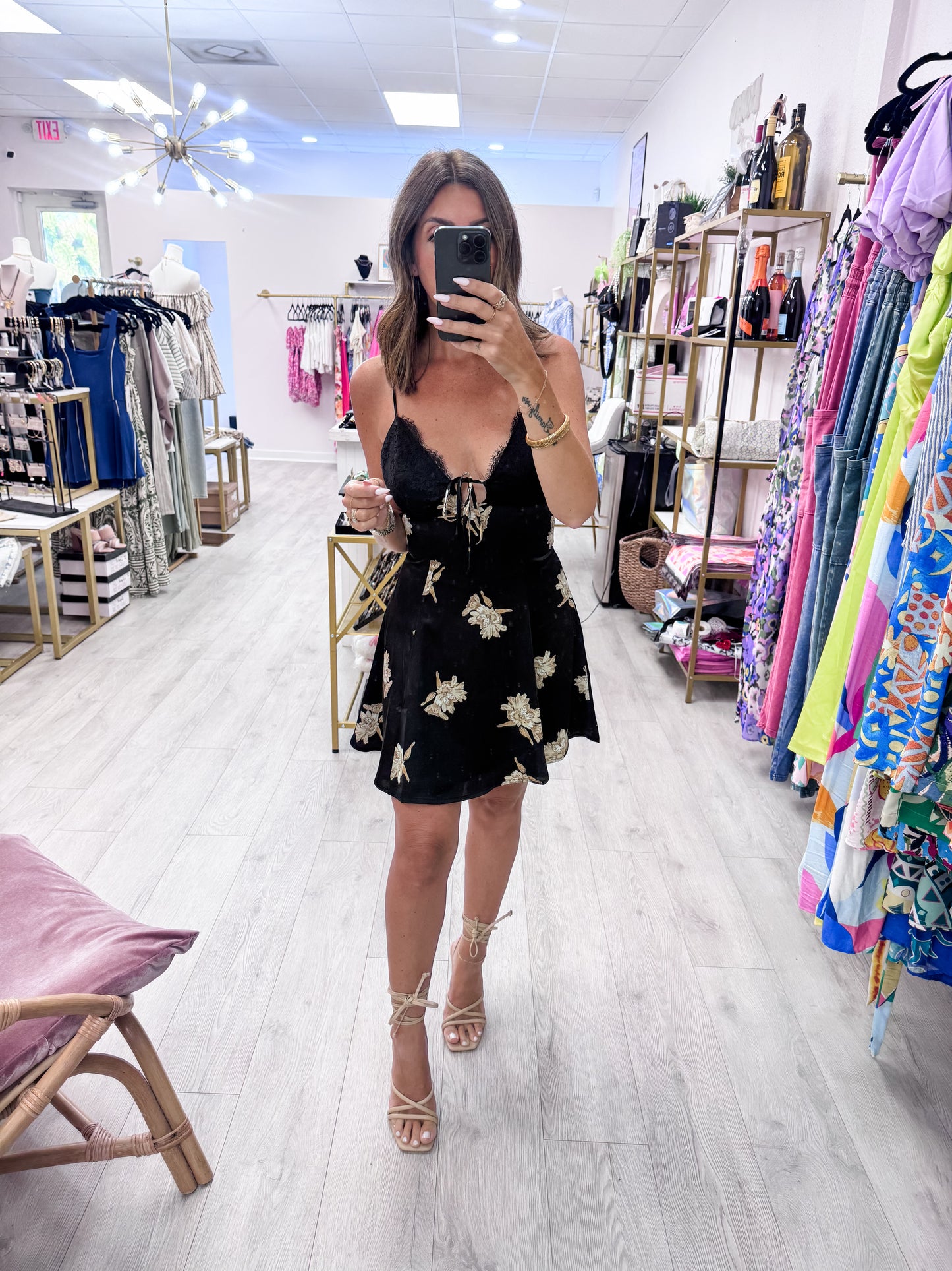 Lace Detailed Swing Dress