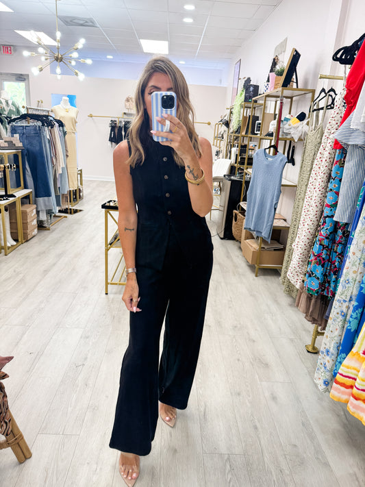 Black Vest Set